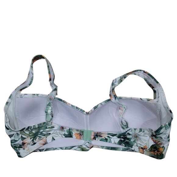 NipTuck floral twist bandeau bikini top size 12 - Picture 3 of 5